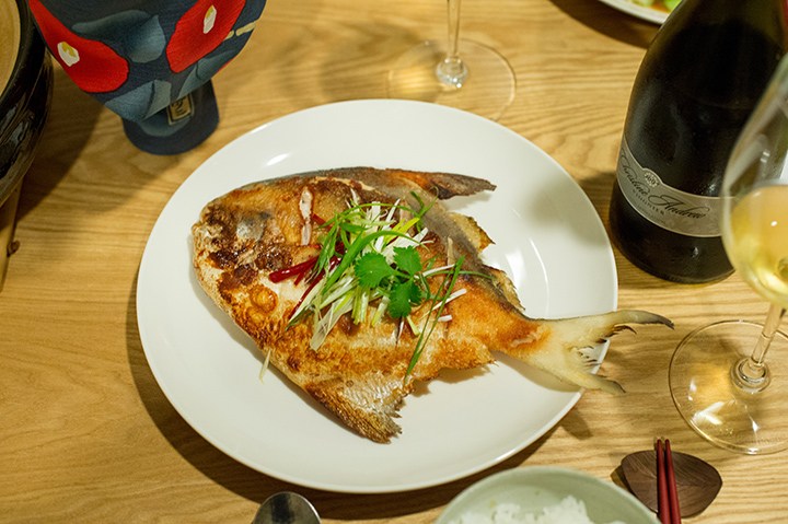 年夜飯‧烤甘蔗與香煎白鯧,森林莓果系與東坡肉