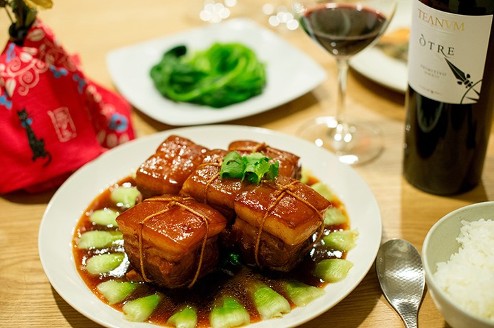 年夜飯‧烤甘蔗與香煎白鯧,森林莓果系與東坡肉