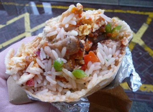 Breakfast burrito at Daddy Donkey Holborn e1342444553295 The London Street Food Guide